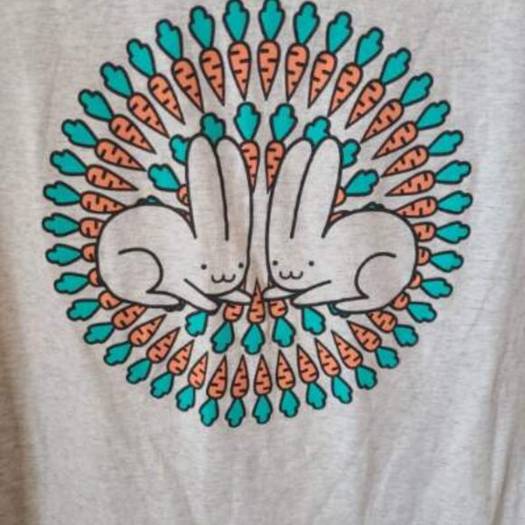 Bunnies Bunny Rabbit Easter Carrot Graphic Dolman T-Shirt Size Large  ModCloth - Picture 1 of 10